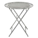 Clayre & Eef Set da bistrot Tavolo da bistrot Sedia da bistrot 3 pezzi Ø 70x76 cm Grigio Ferro