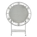 Clayre & Eef Set da bistrot Tavolo da bistrot Sedia da bistrot 3 pezzi Ø 70x76 cm Grigio Ferro