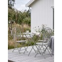Clayre & Eef Bistro Set Bistro Table Bistro Chair Set of 3 Ø 70x76 cm Grey Iron
