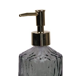 Clayre & Eef Distributeur de savon 400 ml Noir Verre