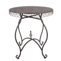 Clayre & Eef Tavolo da bistr Ø 70x75 cm Marrone Metallo