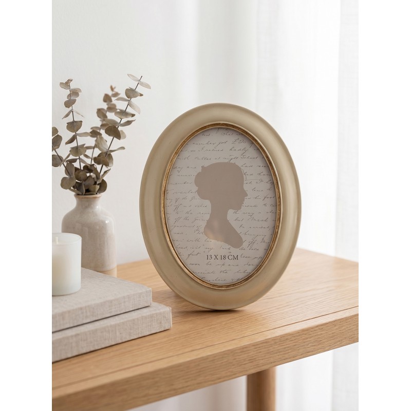 Clayre & Eef Photo Frame 13x18 cm Beige Plastic
