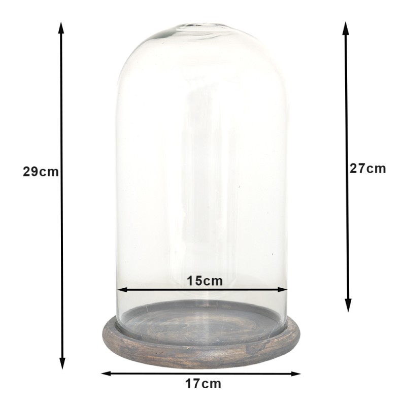 Clayre & Eef Cloche Ø 17x29 cm Glass