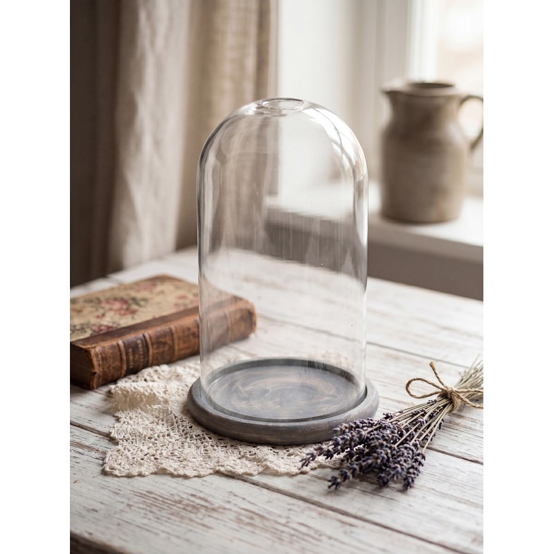 Clayre & Eef Cloche Ø 17x29 cm Glass