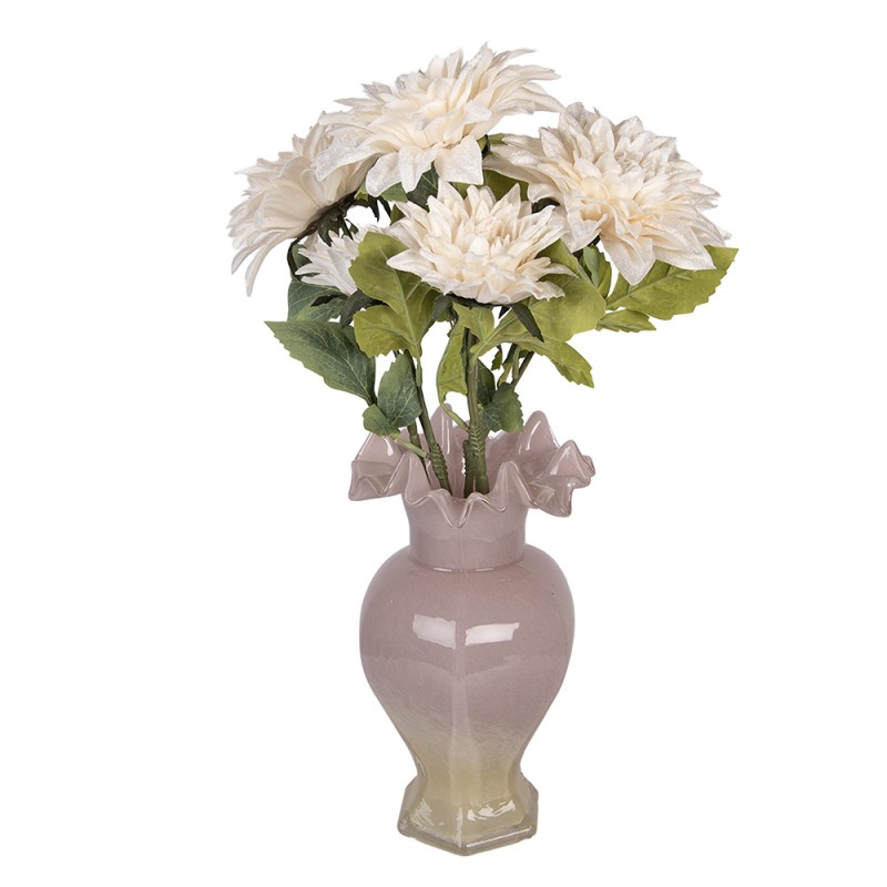 Clayre & Eef Vase Ø 14x25 cm Rosa Glas