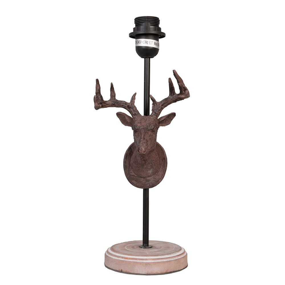 Clayre & Eef Lampenvoet Ø 20x46 cm Bruin IJzer Hert afbeelding