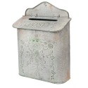 Clayre & Eef Buca delle lettere 26x10x35 cm Grigio Ferro Fiori