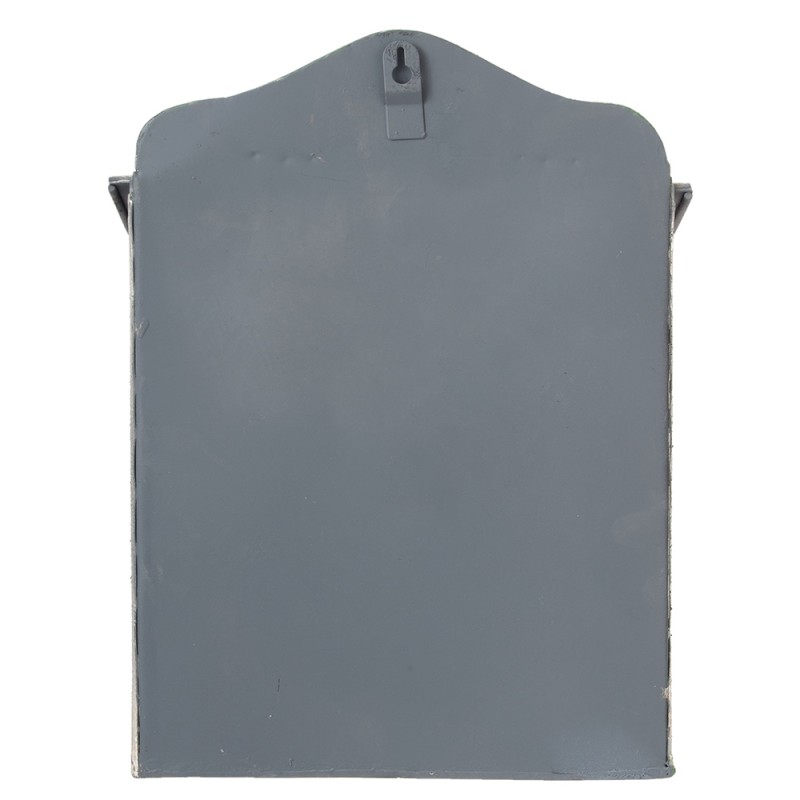 Clayre & Eef Brievenbus 26x10x35 cm Grijs IJzer Bloemen
