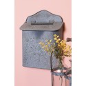 Clayre & Eef Buca delle lettere 26x10x35 cm Grigio Ferro Fiori