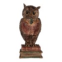 Clayre & Eef Money Box Owl 16x15x35 cm Brown Plastic