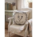 Clayre & Eef Federa per cuscino 45x45 cm Beige Nero Poliestere Gallo