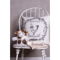 Clayre & Eef Federa per cuscino 45x45 cm Beige Nero Poliestere Gallo