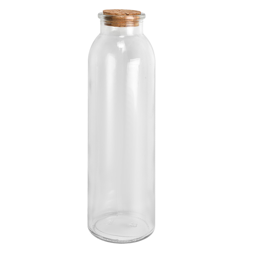 Clayre & Eef Decoratie Fles Ø 5x19 cm Transparant Glas afbeelding