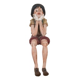 Clayre & Eef Statuetta Pinocchio 14x8x29 cm Marrone Poliresina
