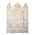 Clayre & Eef Room Divider 124x186 cm White Gold colored Wood