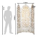 Clayre & Eef Room Divider 124x186 cm White Gold colored Wood