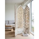 Clayre & Eef Room Divider 124x186 cm White Gold colored Wood
