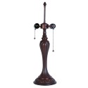 Lumilamp Pied de lampe lampe de table Tiffany Ø 17x60 cm Marron Plastique