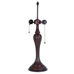 Lumilamp Base della lampada lampada da tavolo Tiffany Ø 17x60 cm Marrone Plastica