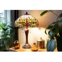 Lumilamp Pied de lampe lampe de table Tiffany Ø 17x60 cm Marron Plastique