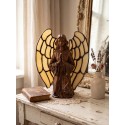 Lumilamp Lampada da tavolo Tiffany Angelo 16x10x18 cm Beige Vetro