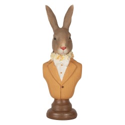 Clayre & Eef Image de décoration Lapin 7x5x19 cm Marron Plastique