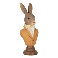 Clayre & Eef Image de décoration Lapin 7x5x19 cm Marron Plastique