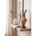 Clayre & Eef Decoratie Beeld Konijn 7x5x19 cm Bruin Kunststof