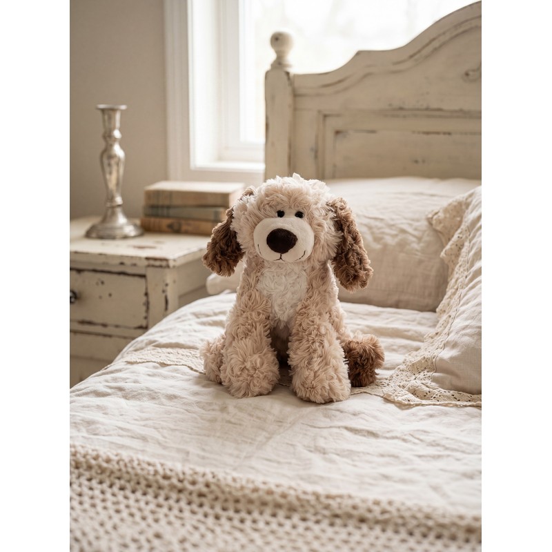 Clayre & Eef Peluche Chien 21 cm Marron Peluche
