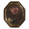 Clayre & Eef Painting 25x3x30 cm Black Plastic Flowers