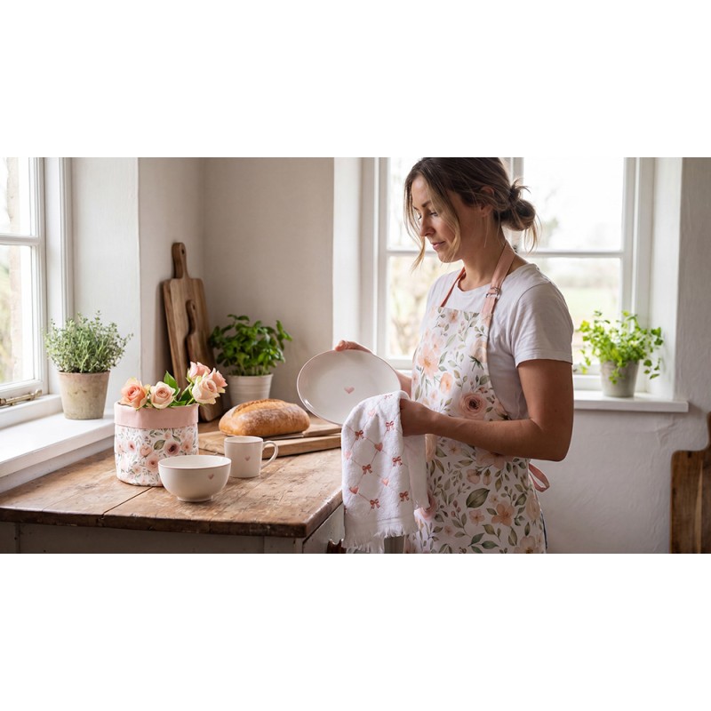 Clayre & Eef Guest Towel 40x66 cm White Cotton