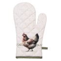 Clayre & Eef Presina da forno 18x30 cm Beige Cotone