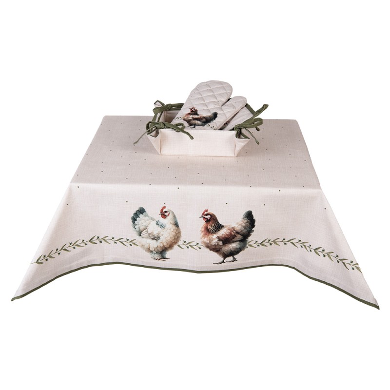 Clayre & Eef Presina da forno 18x30 cm Beige Cotone