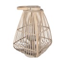 Clayre & Eef Windlicht 27x27x42 cm Beige Rattan