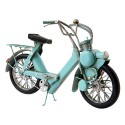 Clayre & Eef Decoratie Miniatuur Motor 27x9x17 cm Blauw IJzer