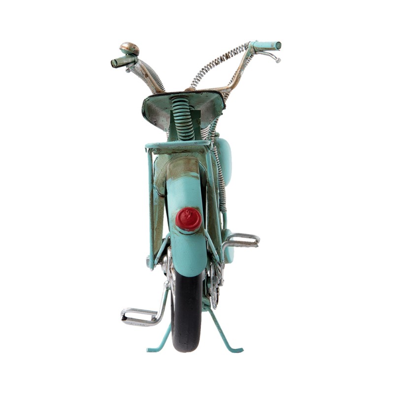 Clayre & Eef Decoratie Miniatuur Motor 27x9x17 cm Blauw IJzer