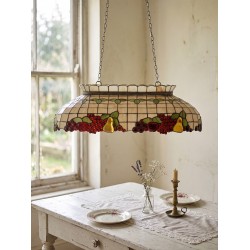 Lumilamp Hanglamp Tiffany 94x41x115 cm Beige Rood Metaal Fruit