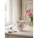 Clayre & Eef Tazza 200 ml Beige Rosa Porcellana Fiori