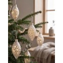 Clayre & Eef Christmas Bauble Ø 6x12 cm Gold colored Glass