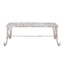 Clayre & Eef Tuinbank 117x37x42 cm Wit Bruin Metaal