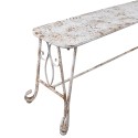 Clayre & Eef Tuinbank 117x37x42 cm Wit Bruin Metaal