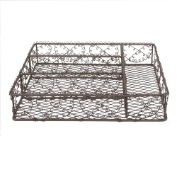 Clayre & Eef Range-couverts 31x25x7 cm Marron Métal