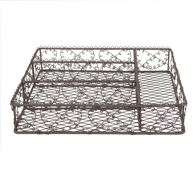 Clayre & Eef Range-couverts 31x25x7 cm Marron Métal