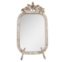 Clayre & Eef Specchio da tavolo 25x6x48 cm Beige Metallo