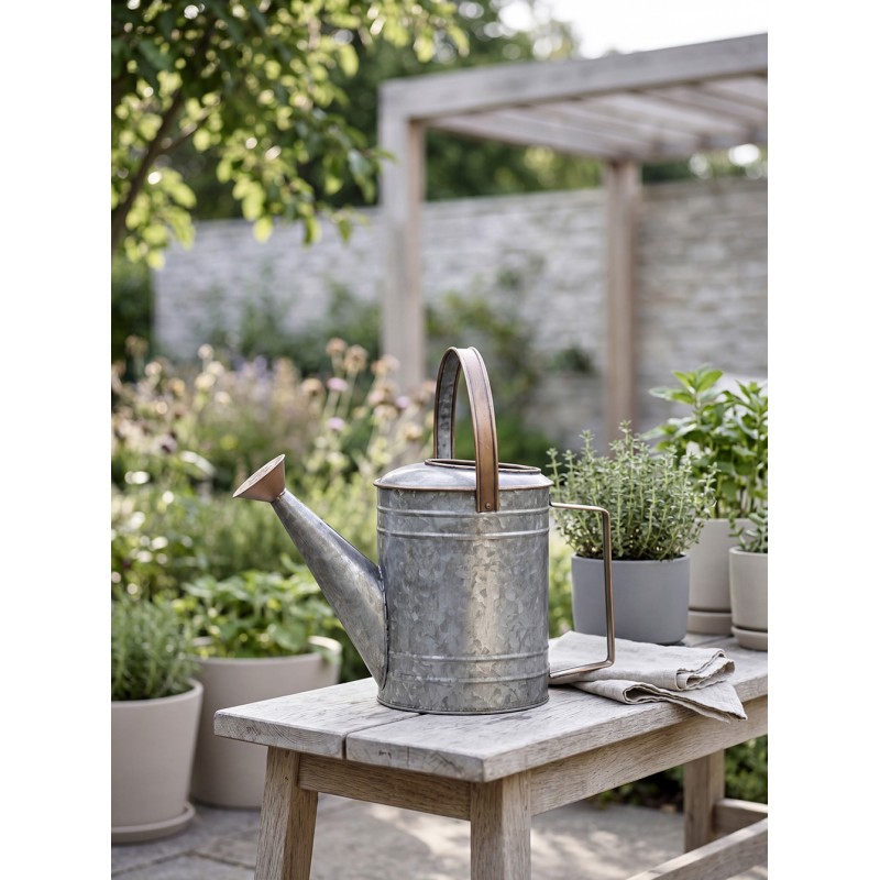 Clayre & Eef Decoratie Gieter 31x14x20 cm Grijs Metaal