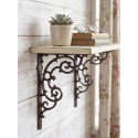 Clayre & Eef Ziergitter 4x29x22 cm Braun Metall