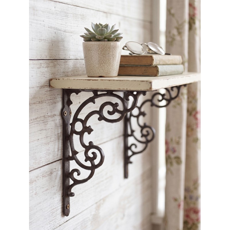 Clayre & Eef Ziergitter 4x29x22 cm Braun Metall