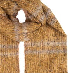Clayre & Eef Wintersjaal Dames 50x210 cm Geel Textiel