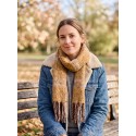 Clayre & Eef Châle d'hiver pour dames 50x210 cm Jaune Textile