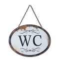 Clayre & Eef Textschild 17x13 cm Weiß Eisen